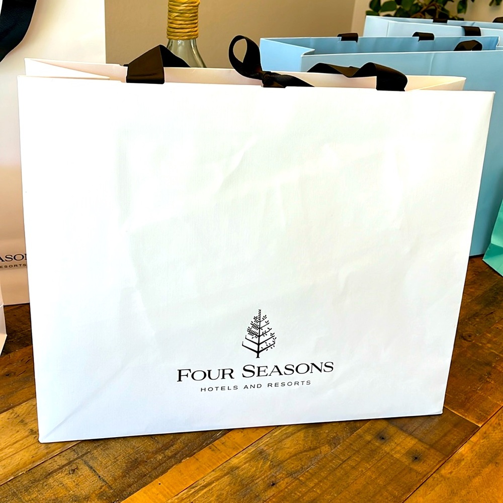 Four Seasons hotels and resorts shopping bag